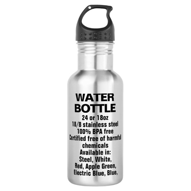 Custom Personalized Stainless Steel Water Bottle (Front)