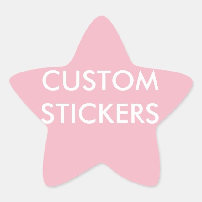 Custom Personalized Star Stickers Blank Template (Front)