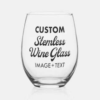 Custom Personalized Stemless Wine Glass 16oz