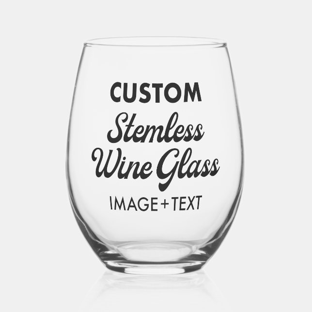 Custom Personalized Stemless Wine Glass 16oz (Front)
