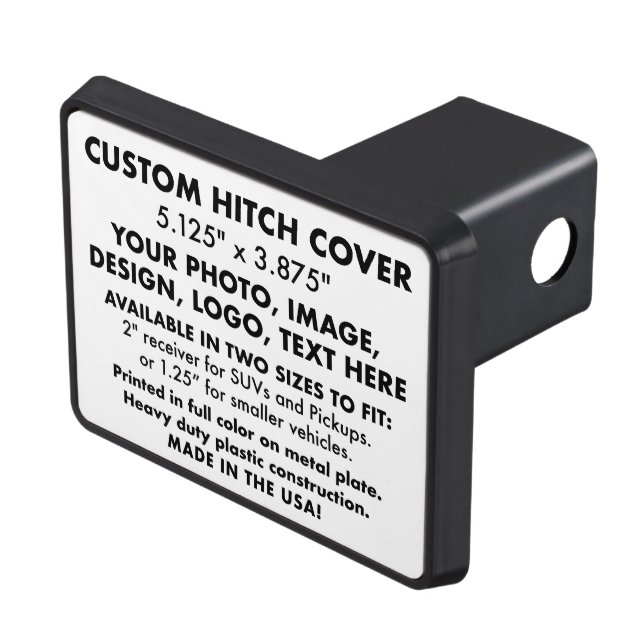 Custom Personalized SUV, RV, Truck Hitch Cover 2" (Top Right)