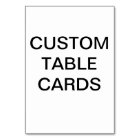 Custom Personalized Table Card Blank Template | Zazzle