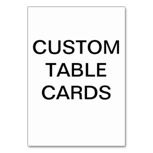 Custom Personalized Table Card Blank Template