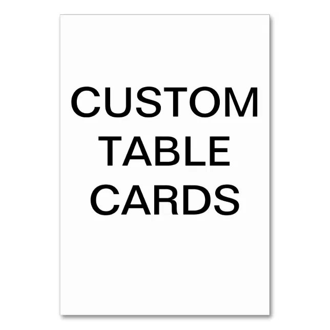 Custom Personalized Table Card Blank Template Zazzle