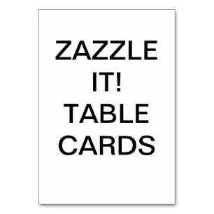 Custom Personalized Table Card Blank Template
