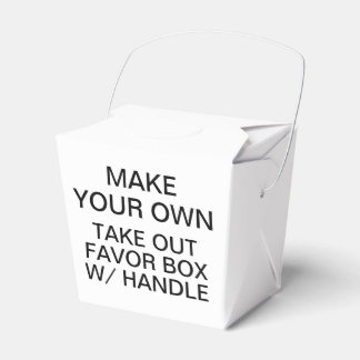 Custom Personalized Take Out Favor Box w/ Handle