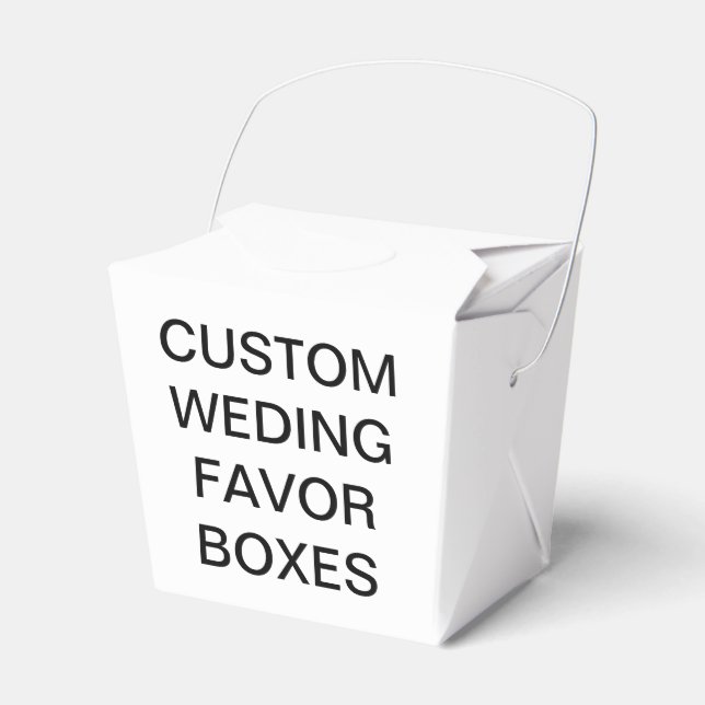 Custom Personalized Take Out Wedding Favor Boxes (Front Side)