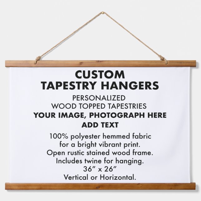 Custom Personalized TAPESTRY HANGERS 36"x26" (Front)