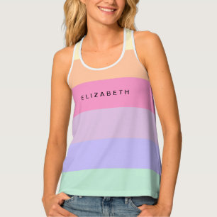 Custom Personalized Template Womens Names Colorful Tank Top