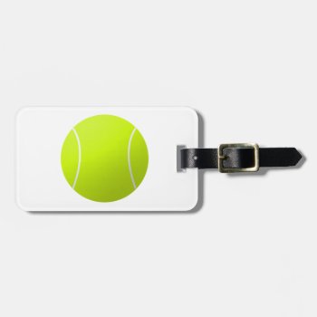 Custom Personalized Tennis Ball Gift Luggage Tag by SoccerMomsDepot at Zazzle