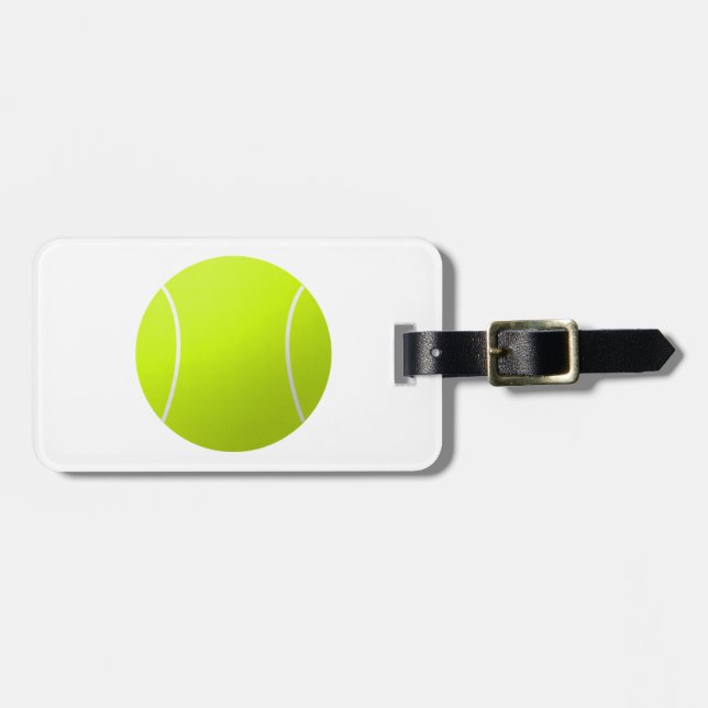 Custom Personalized Tennis Ball Gift Luggage Tag (Front Horizontal)