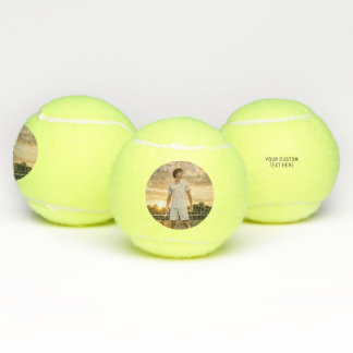 Custom Personalized Tennis Player Photo  Balls