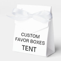 Custom Personalized Tent Favor Boxes Blank (White)