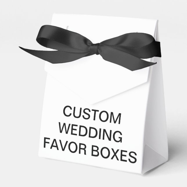 Custom Personalized Tent Wedding Favor Boxes (Front Side)