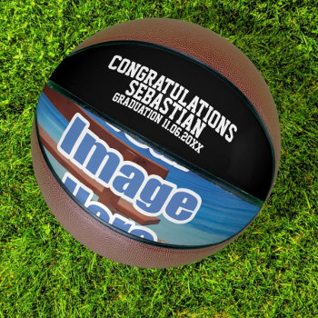 Custom Personalized Text And Photo Gift Idea Basketball by Ricaso at Zazzle
