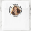 Custom Personalized Text Message and Photo White Classic Round Sticker ...