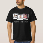 Custom Personalized Three Photo Father's Day T-Shirt