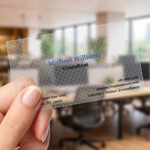 Custom Personalized Trendy Modern Premium Clear Business Cards