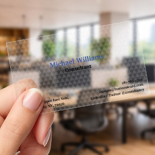 Custom Personalized Trendy Premium Modern Clear Business Cards