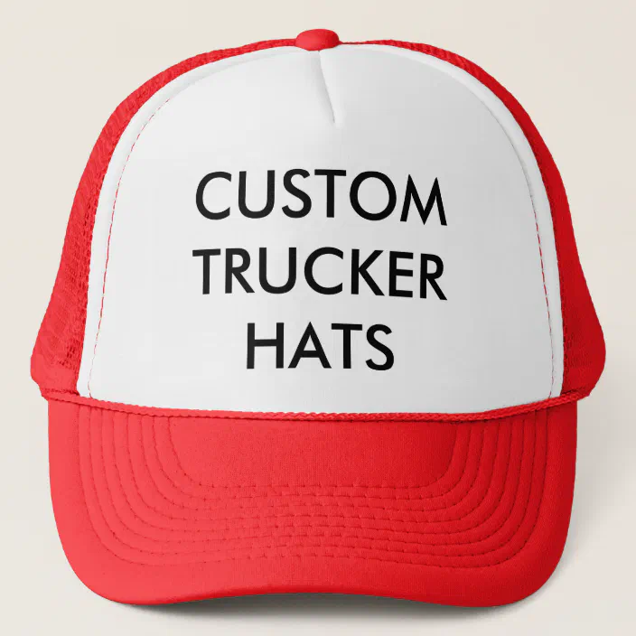 Custom Personalized Trucker Hat Blank Template Zazzle Com