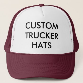 Custom Personalized Trucker Hat Blank Template by CustomBlankTemplates at Zazzle