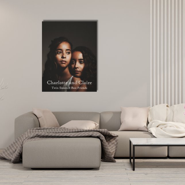 Custom Personalized Twin Sisters Photo  Canvas Print (Creator Uploaded)