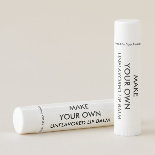 Custom Personalized UNFLAVORED Lip Balm (Front)