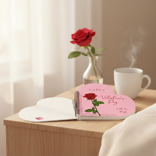 Custom Personalized Valentine's Day Heart-Shaped Notebook