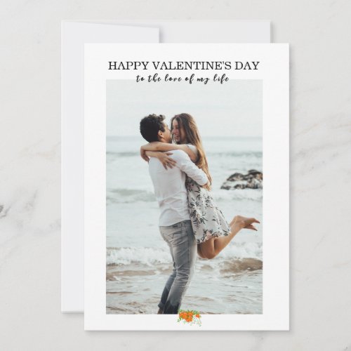 Custom Personalized Valentines Day Photo Card