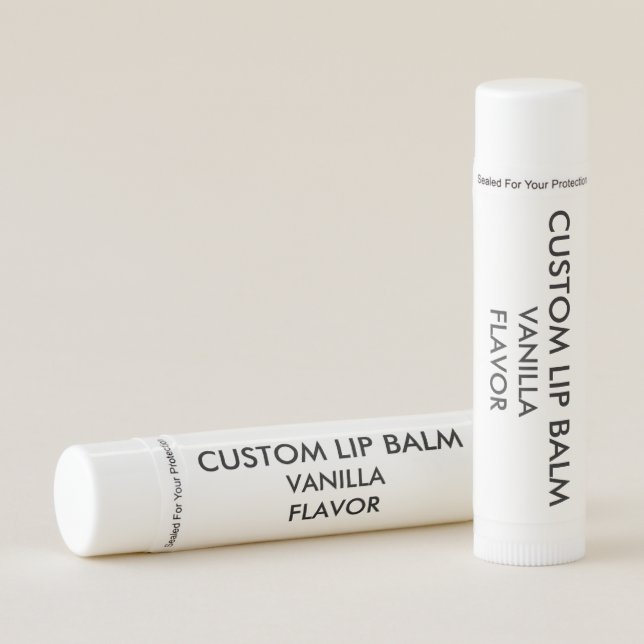 Custom Personalized VANILLA Flavor Lip Balm (Front)