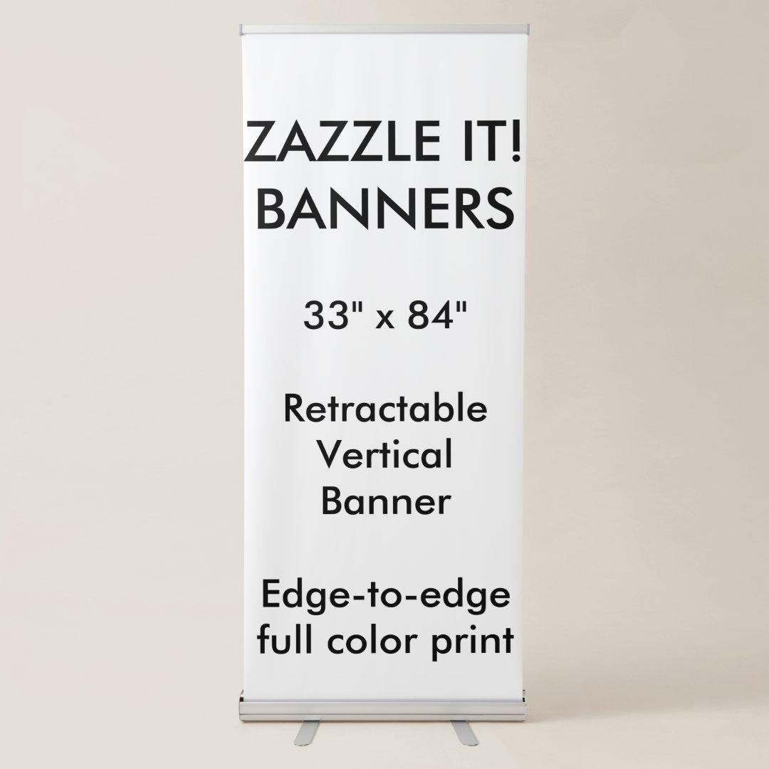 Custom Personalized Vertical Retractable Banner Zazzle