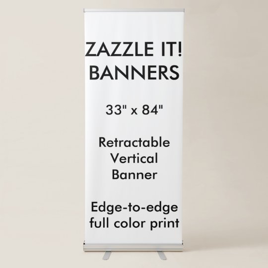 Custom Personalized Vertical Retractable Banner Zazzle Com