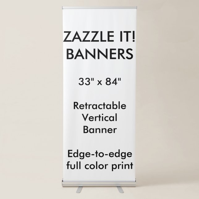 Custom Personalized Vertical Retractable Banner (Front)
