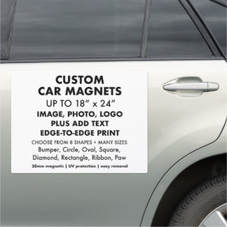 Custom Personalized Very Large Car Magnet 24"x18"