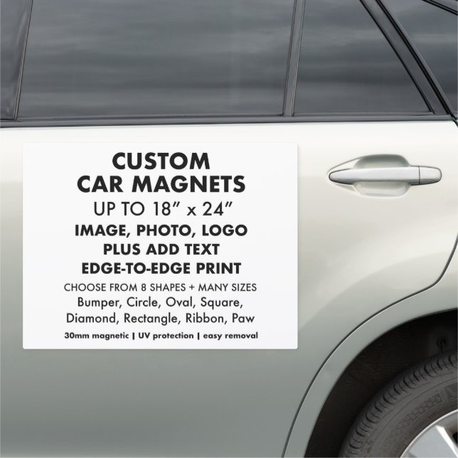 Custom Personalized Very Large Car Magnet 24"x18" (In Situ)
