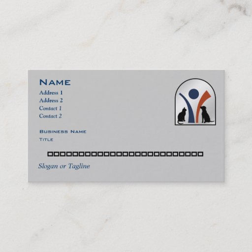 Customizable Veterinary Animal Logo with Cat and Dog Business Card Templates