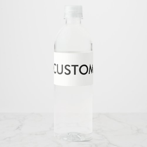 Custom Personalized Water Bottle Label Blank