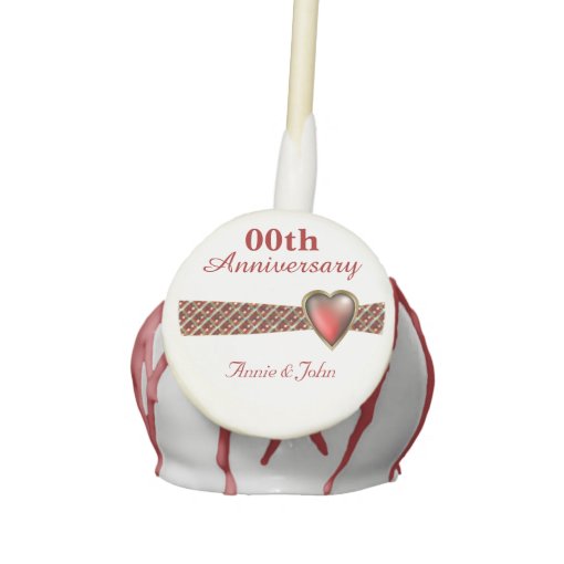 Custom Personalized Wedding Anniversary Cake Pops | Zazzle