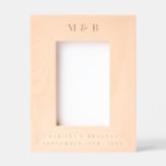 Custom Personalized Wedding Couple Monogram Photo Engraved Frames<br><div class="desc">A modern etched frame that can personalized to your monogram names initials and wedding date. A simple yet modern script design that can be used as wedding gifts,  housewarming gifts,  bridal shower gift or home decor. A minimalistic etched frame design perfect for any occasion.</div>