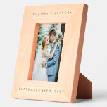 Custom Personalized Wedding Couple Names Photo Engraved Frames<br><div class="desc">A modern etched frame that can personalized to your names initials and wedding date. A simple yet modern script design that can be used as wedding gifts,  housewarming gifts,  bridal shower gift or home decor. A minimalistic etched frame design perfect for any occasion.</div>