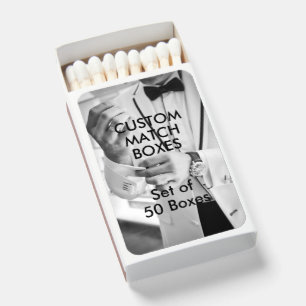 Custom Personalized WEDDING MATCH BOXES. Set of 50