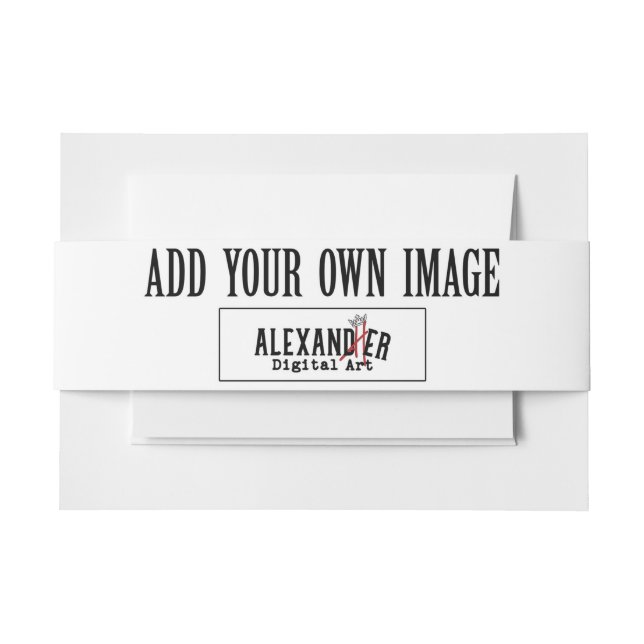 Custom Personalized Wedding or Shower Invitation Belly Band (Front Example)