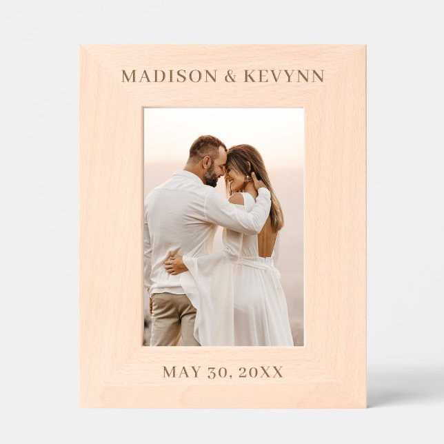 Custom Personalized Wedding Photo Engraved Frames (Creator Uploaded)
