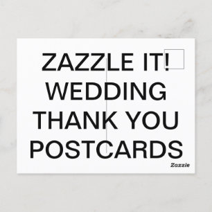 Custom Personalized Wedding Thank You Postcard