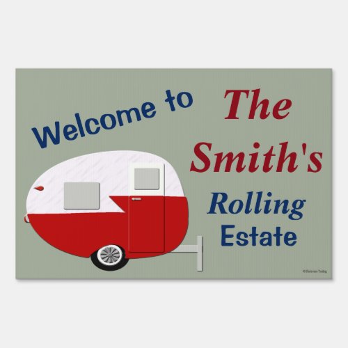 Custom Personalized Welcome To RV Campsite Sign