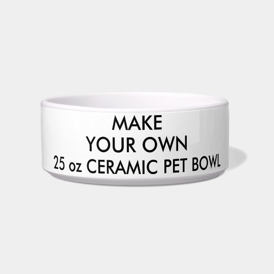 white ceramic dog bowl