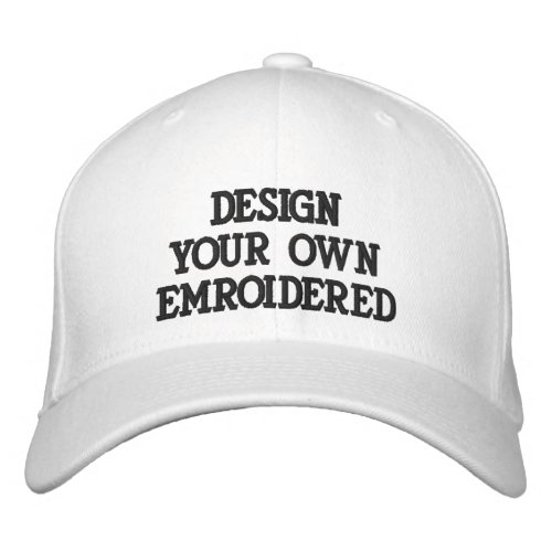 Custom Personalized White Embroidered Baseball Cap
