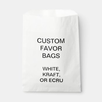 Custom Personalized White Favor Bags Blank by CustomBlankTemplates at Zazzle
