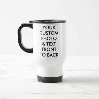 Custom Personalized WHITE PHOTO TRAVEL MUG