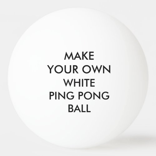 Custom Personalized WHITE Ping Pong Ball